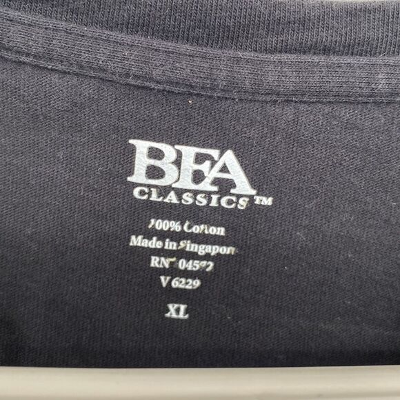 BEA Classics Womens Cotton V-Neck Short Sleeve Pullover Basic Tee Black XL - Picture 4 of 9